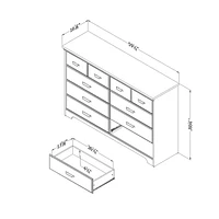 South Shore Versa 8-Drawer  Dresser