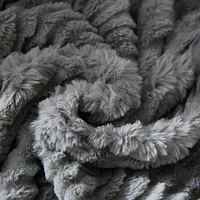 HOMETRENDS Sheared Faux Fur Polyester Throw, 100% polyester