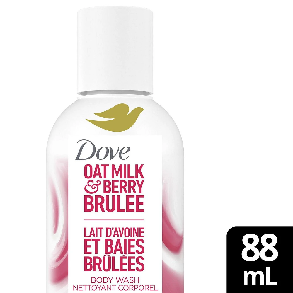 Nettoyant Corporel de voyage au lait végétal pour une peau hydratée, Dove Lait d'avoine & Brûlée de baies, 88mL 88mL