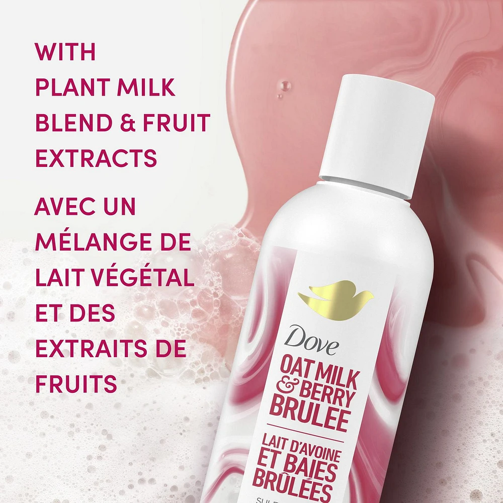 Nettoyant Corporel de voyage au lait végétal pour une peau hydratée, Dove Lait d'avoine & Brûlée de baies, 88mL 88mL