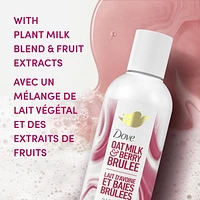 Nettoyant Corporel de voyage au lait végétal pour une peau hydratée, Dove Lait d'avoine & Brûlée de baies, 88mL 88mL