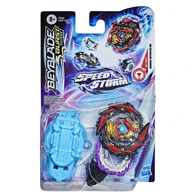 Beyblade Burst Surge, Trousse de départ avec toupie de compétition Speedstorm Demise Devolos D6 et lanceur