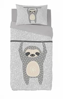 Gouchee Home Sloth Juvenile Cotton Duvet Cover Set, Twin Size