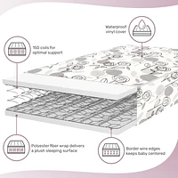 Dream On Me Endless Roses Crib and Toddler Mattress