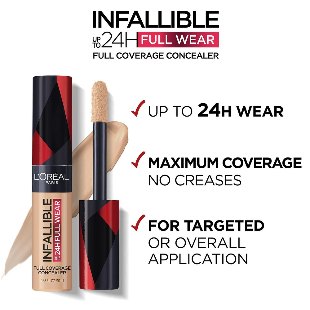 L'Oréal Paris Infallible 24H Full Wear Concealer, Full Coverage Concealer