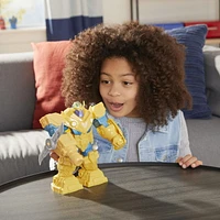 Hasbro Marvel Avengers Mech Strike 9-inch Action Figure Toy Infinity Mech Suit Thanos And Blade Weapon Accessory, For Kids Ages 4 And Up