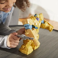 Hasbro Marvel Avengers Mech Strike 9-inch Action Figure Toy Infinity Mech Suit Thanos And Blade Weapon Accessory, For Kids Ages 4 And Up