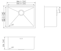 American Imaginations -in. W CSA Approved Stainless Steel Kitchen Sink With Bowl And Gauge AI