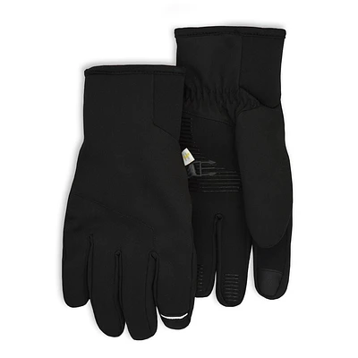 Hot Paws Gants en coquille souple pour hommes Isolation Insolast, Écran tactile, Doublure Sherpa