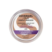 COVERGIRL Fond de teint Simply Ageless Instant Wrinkle Defying avec complexe hyaluronique, vitamine C et niacinamide - SPF 28, 100% Sans Cruauté Fonds de teint avec Complexe Hyaluronique