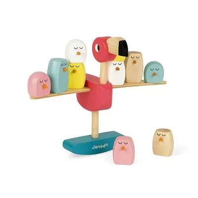 Janod Zigolos Wooden Balancing Game - Flamingo – Ages 3+