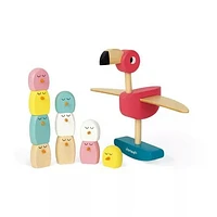 Janod Zigolos Wooden Balancing Game - Flamingo – Ages 3+