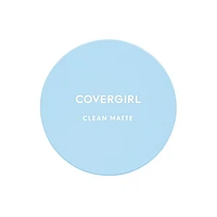 COVERGIRL Poudre pressée Clean Matte, fini mat et lisse, léger, peau sans brillance, formule sans huile, 100% Sans Cruauté Poudre Pressée pure et saine