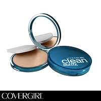 COVERGIRL Poudre pressée Clean Matte, fini mat et lisse, léger, peau sans brillance, formule sans huile, 100% Sans Cruauté Poudre Pressée pure et saine