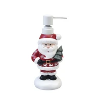 Holiday Time Santa Soap and Lotion Pump, Holiday Resin Soap and Lotion Dispenser for Bathroom or Kitchen