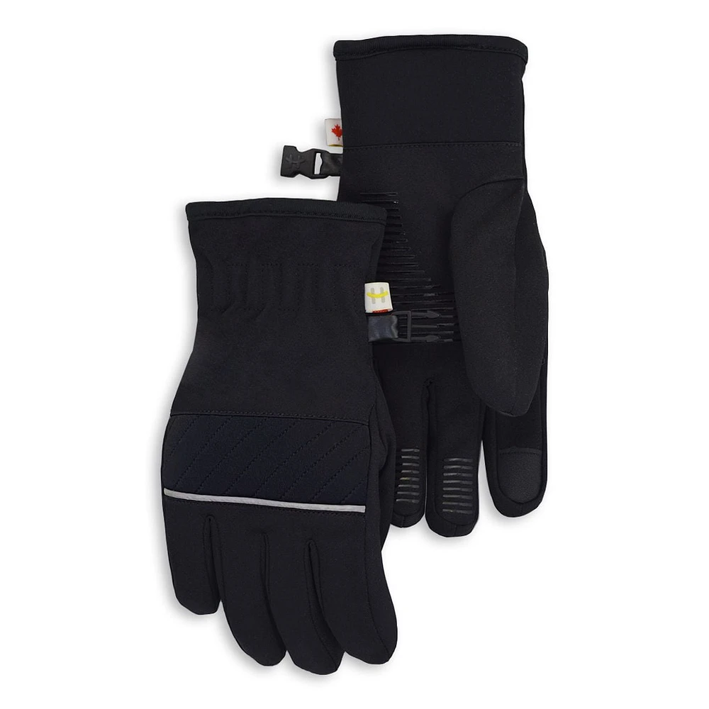 Hot Paws Boys' Softshell Gloves, Reflective, Touch, Windproof, Insolast Insulation