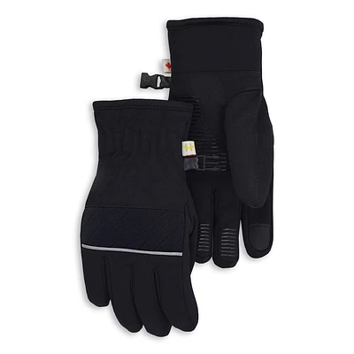 Hot Paws Gants en Softshell pour garçons Réfléchissants, Écran tactile, Coupe vent