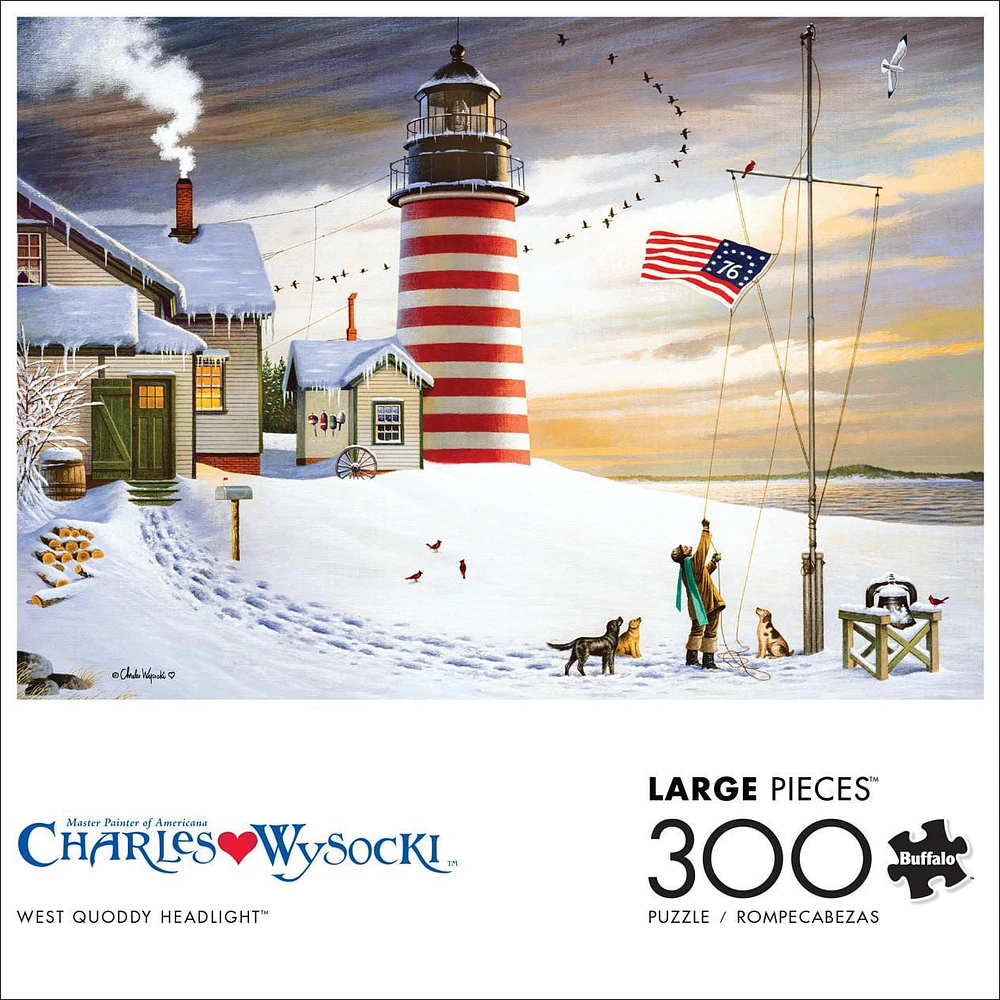 Buffalo Games - Charles Wysocki - West Quoddy Headlight - 300 Piece Jigsaw Puzzle