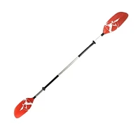 Blue Dog Marine 230 CM 'Loon' Kayak Paddle, Lightweight Aluminum Boating Oar for Inflatable Kayaks with Foam Grips - Red