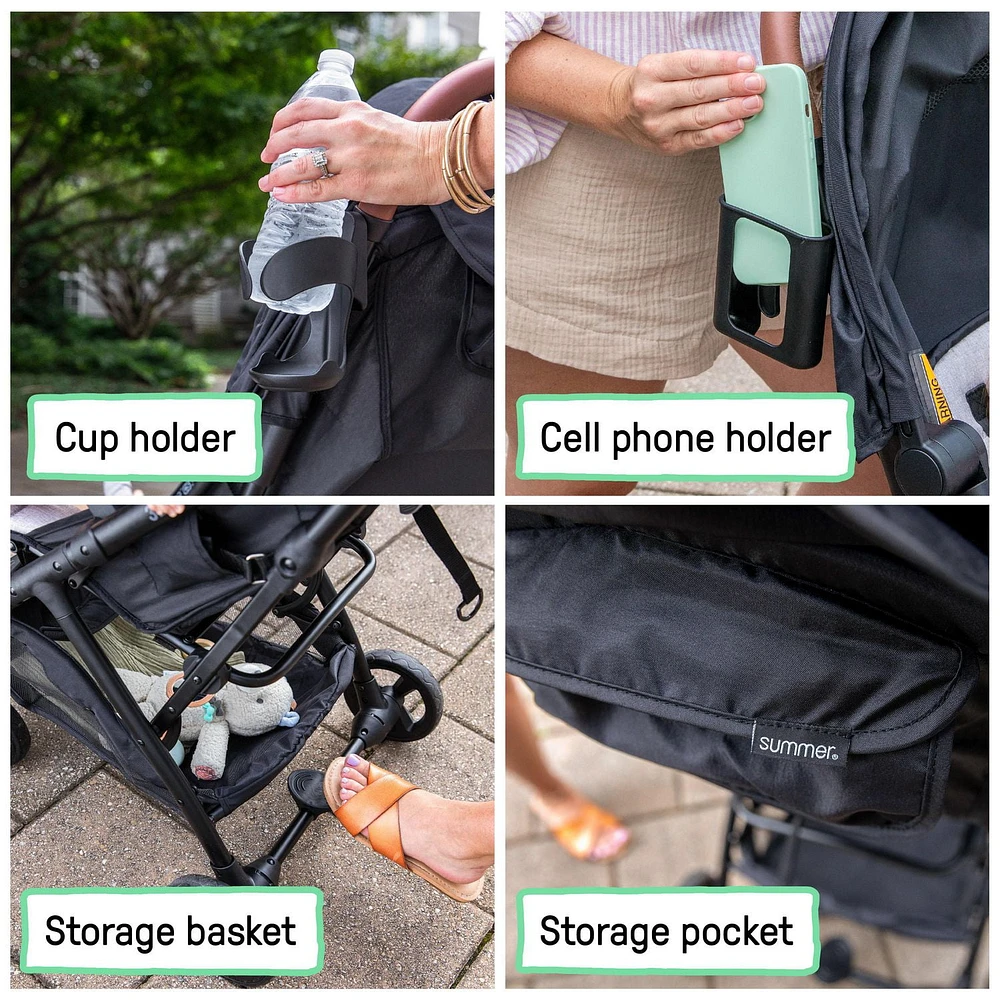 Summer By Ingenuity 3Dquickclose CS+ Compact Fold Stroller, 6 - 24 months; 0 - 50 lbs