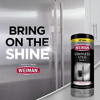 Weiman Stainless Steel Wipes, 30 CT, Finger Print Resistant Polish