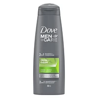 Dove Men Care Fresh Clean 2 in 1 Shampoo and Conditioner, 355ml Shampoo + Conditioner