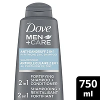 Dove Men+Care Anti Dandruff 2 in 1 Shampoo & Conditioner, 750ml Shampoo & Conditioner