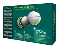 TAYLORMADE TOUR RESPONSE GOLF BALLS, TOUR QUALITY DNA. SOFT FEEL. LESS MONEY.