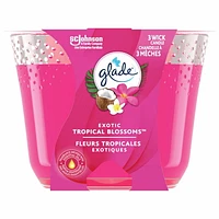 Glade® Chandelle parfumée, Fleurs tropicales exotiques Chandelle à trois mèches