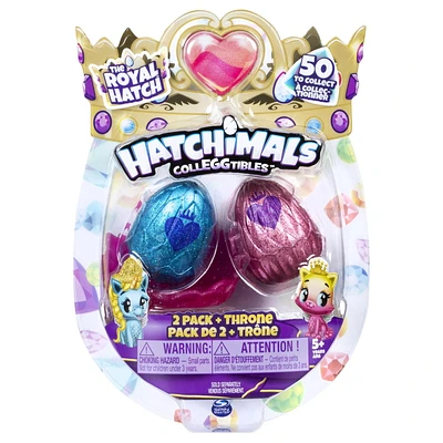 Hatchimals CollEGGtibles, Royal 2-Pack with Throne and 2 Accessories, for Kids Aged 5 and Up (Styles May Vary)