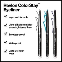 Revlon ColorStay Eyeliner Pencil, 24HR Wear, Waterproof, Built-in Sharpener, 0.28g