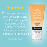 Neutrogena Nettoyant antiacné pour le visage - acide salicylique pour l'acné et les points noirs - crème nettoyante sans huile pour le visage 200 ml