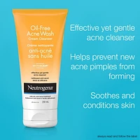 Neutrogena Nettoyant antiacné pour le visage - acide salicylique pour l'acné et les points noirs - crème nettoyante sans huile pour le visage 200 ml