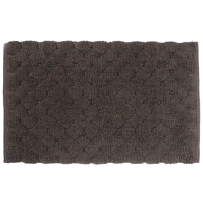 HANDWOVEN POMPOM BATH MAT (CHOCOLATE) (20 x 32)