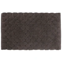 HANDWOVEN POMPOM BATH MAT (CHOCOLATE) (20 x 32)