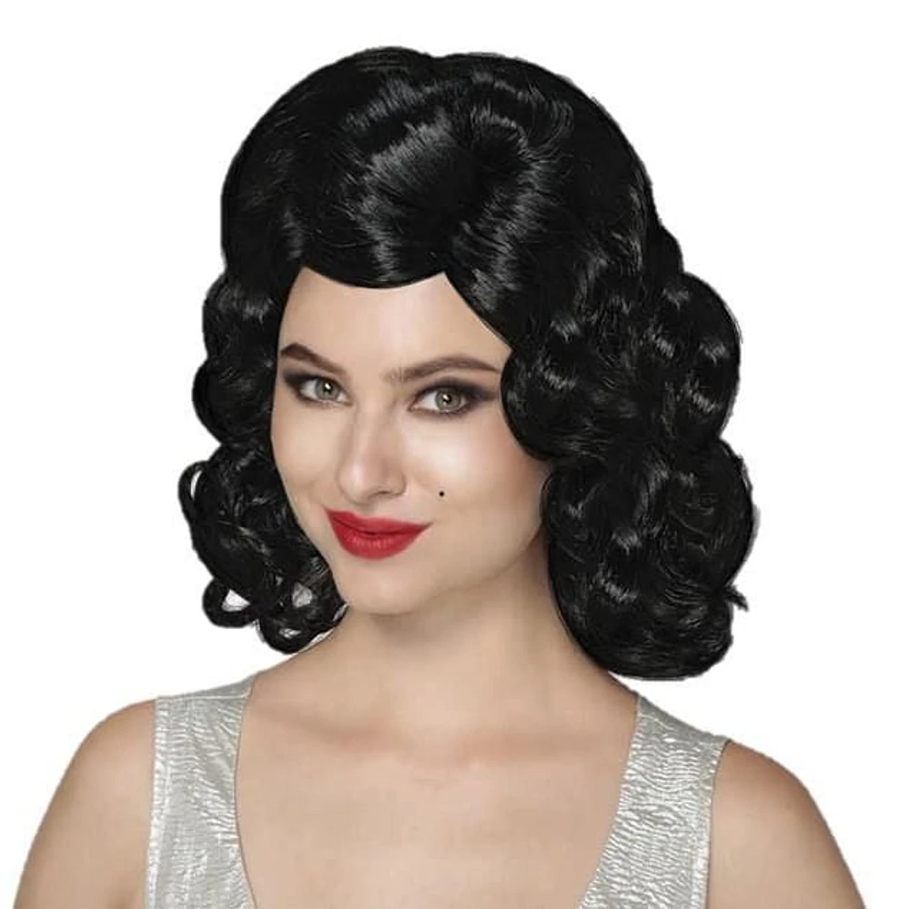 WAY TO CELEBRATE HALLOWEEN ADULT HOLLYWOOD GLAM BLACK WIG