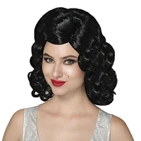 WAY TO CELEBRATE HALLOWEEN ADULT HOLLYWOOD GLAM BLACK WIG