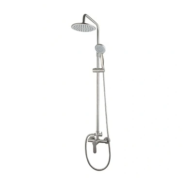 DROP Bath and Kitchen DR091028 Round Wall Mount Shower Set in Chrome Color