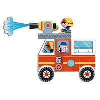 Janod - Magnéti'Book Pompiers - Jeux Magnétiques Éducatifs - Jouet pour Enfants Tout-Petits - Jeu d'Imagination et de Créativité - Jouet pour le Développement des Compétences Motrices Fines - De 3 à 8 ans