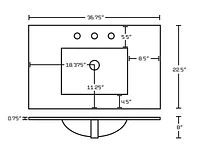 American Imaginations36.75-in. W Ceramic Top Set AI-22319