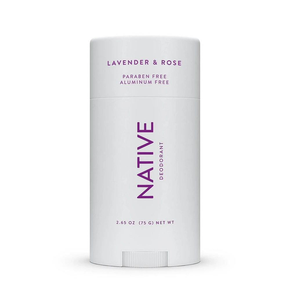 Native Natural Deodorant, Lavender & Rose, Aluminum Free, 75 g