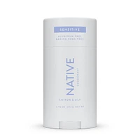 Native Sensitive Deodorant, Cotton & Lily, Aluminum Free, 75g