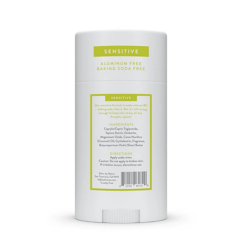 Native Sensitive Deodorant, Aloe & Green Tea, Aluminum Free