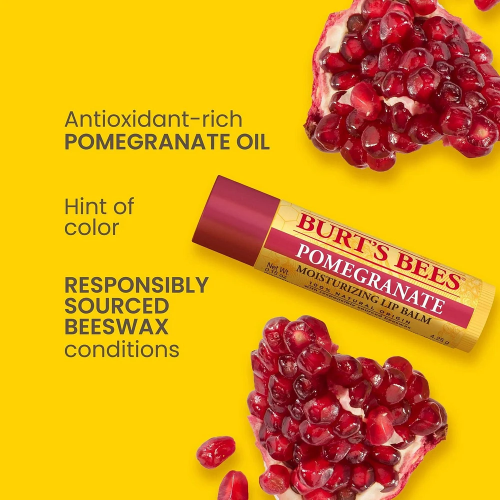 Burt's Bees 100% Natural Origin Moisturizing Lip Balm, Superfruit Mix 3pk, Burt's Bees Lip Balm, Super Fruit 3 Pack, helps lips feel their best with the natural powers of beeswax and fruit extracts.