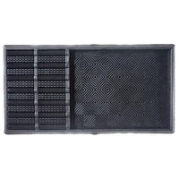 Rubber Black Boot Scrape & Store Door Mat