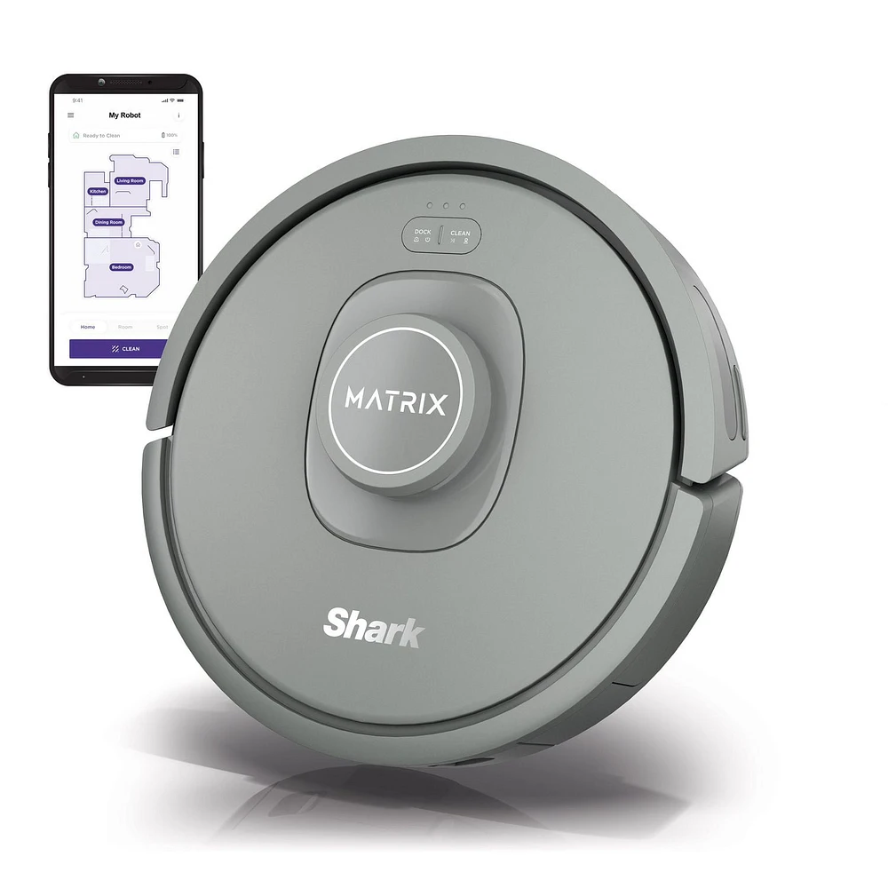 Shark Matrix Robot Vacuum, Carpets & Hard Floors, Precision Home Mapping, Perfect for Pet Hair, Wi-Fi, RV2300CA