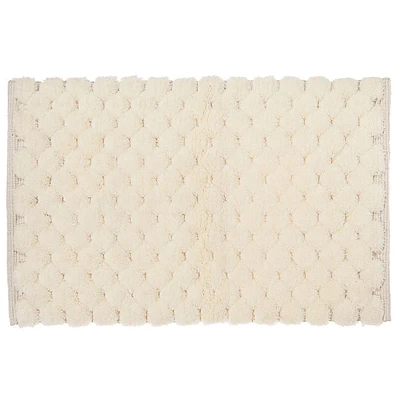 HANDWOVEN POMPOM BATH MAT (NATURAL) (20 x 32)