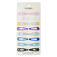 George Girls' Hair Barrettes 16-Pack, One Size