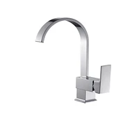 DROP Bath and Kitchen DR091021 Single Hole Kitchen Sink Faucet with Round shape in Chrome color