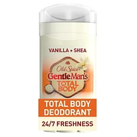 Old Spice Total Body Deodorant Aluminum Free Vanilla + Shea Butter, 24/7 Freshness From Pits to Toes and Down Below / Dermatologist Tested Full Body Deodorant Stick, 85G